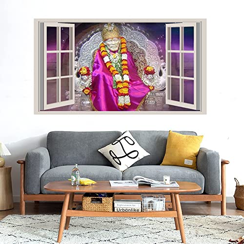 GADGETS WRAP Printed Wall Decal Sticker Fake Window Style Decal (90cm x 50cm) - SHIRDI