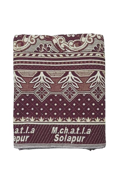 MAMRAJ Cotton Solapuri Single Chaddar Blanket (Multicolour) (Full, 5x7.5 ft)