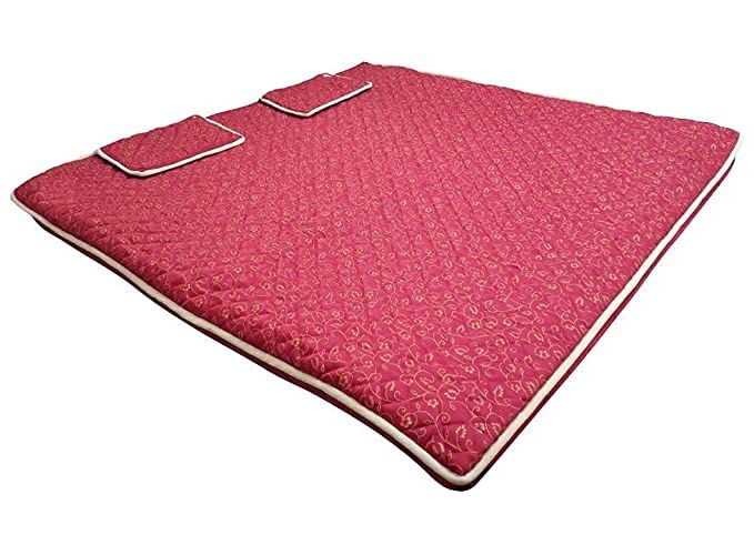 HARBHOLE Enterprise Bio Magnetic Mattress1 1 | 240 GSM Knitted Jacquard Fabric Mattress (6 x 6 feet) with 2 Pillow