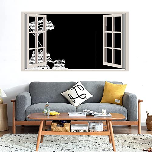 GADGETS WRAP Printed Wall Decal Sticker Fake Window Style Decal (90cm x 50cm) - The Soldiers