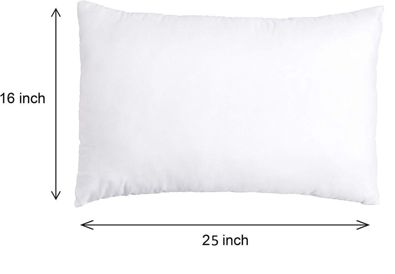 ATOOTFUSION Medium Hard Cotton Bed Pillow for Perfect Neck Support (16" x 26") Blue Pack of 01