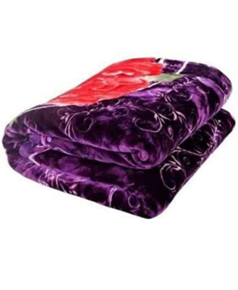 Bezzilish Home Super Soft Cotton Luxury Double Bed Double Ply Reversible Imported Mink Blanket - Standard, Multicolor