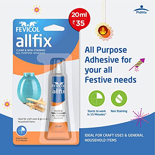 Pidilite Multi-Purpose Allfix Clear & Non-Staining Adhesive (20ml)