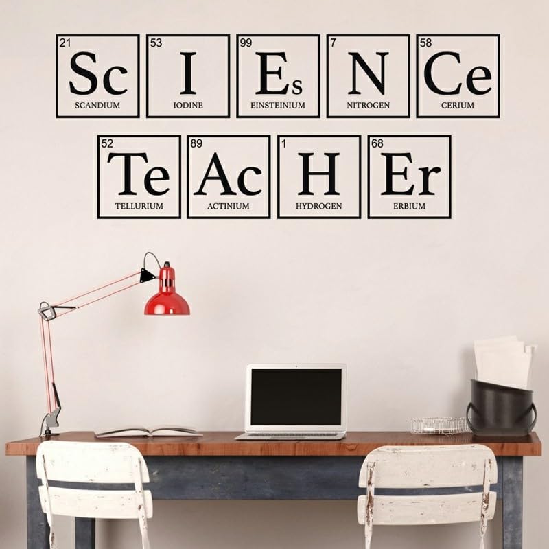 GADGETS WRAP Vinyl Periodic Table Wall Decor Decal for Science Teachers Vinyl