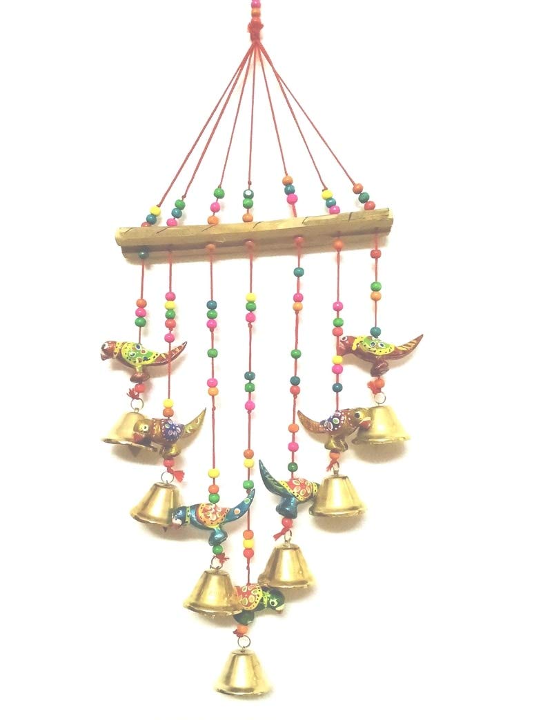 ARYANA ENTERPRISES Wood Handmade Wind Chime (Multicolour)