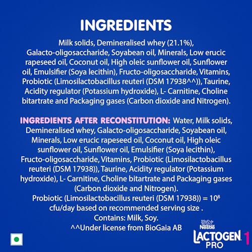 Nestlé LACTOGEN Pro 1, Infant Formula Up To 6 Months with Probiotic and Prebiotics, Bag-In-Box Pack, 400g