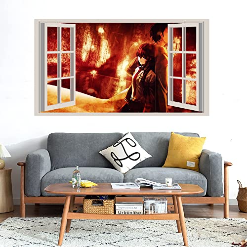 GADGETS WRAP Printed Wall Decal Sticker Fake Window Style Decal (90cm x 50cm) - Steins Gate Anime Okabe Rintarou