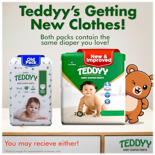 TEDDYY Baby Easy Pant Diapers Extra Large 54 Count (Pack of 1)