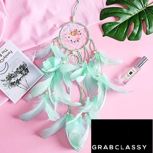 Grab Classy Cotton Dream Catcher (4.7 x 13.8 inch, Light Green)