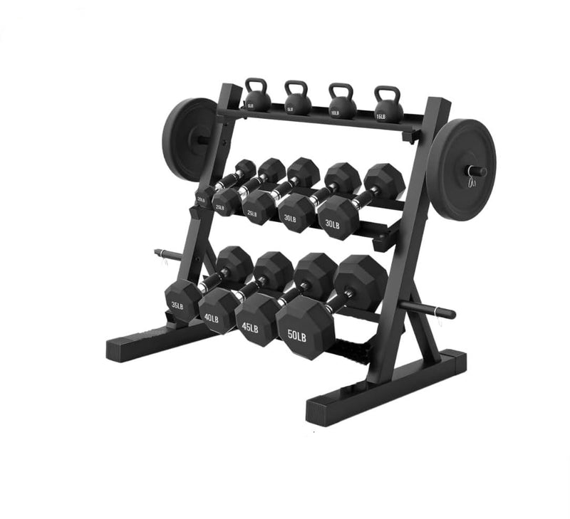 IRIS Multifunctional Weight Rack for Home Gym Suitable for Storage of Dumbbell and Weight Plates