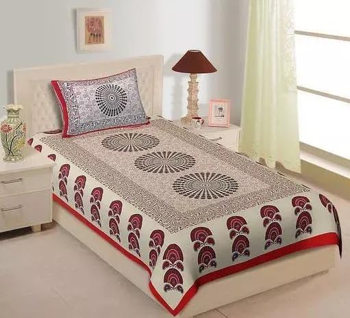 Stylish Cotton 90 X 60 Single Bedsheet(MHS_5xoij)