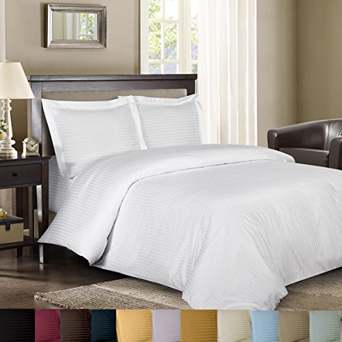 Twin XL, Bronze : Stripe Bronze Twin-Extra-Long Size Sheets, 3PC Bed Sheet Set, 100% Cotton, 300 Thread Count, Sateen Striped, Deep Pocket, Deep Pocket, by Royal Hotel