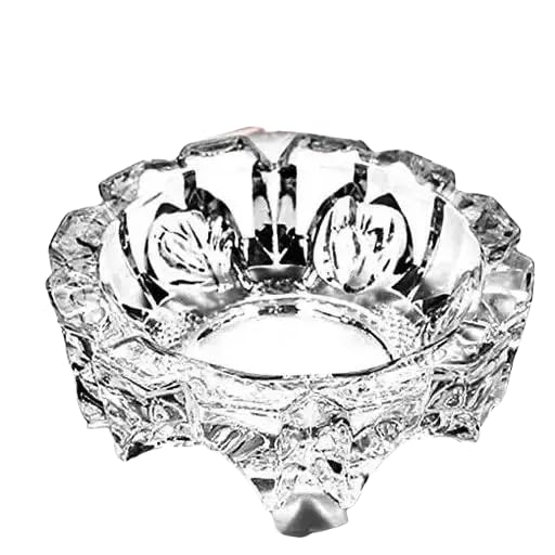 GLASS PLATE glass Ashtray for Cigarette Smoking Glass Candy Bowl Smoke Collectible Table