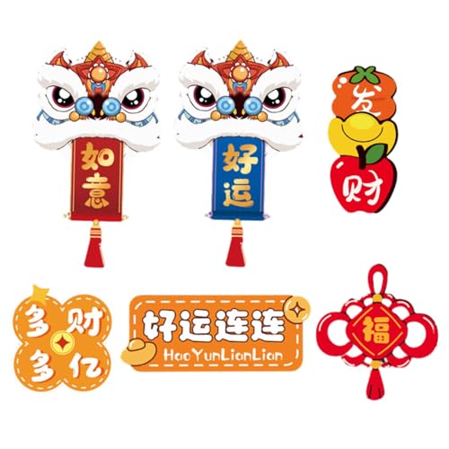 ATORSE® 6x Chinese New Year Refrigerator Magnets Refrigerator Stickers for Kitchen