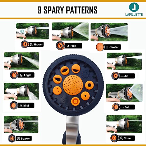 LAFILLETTE 9 in 1 Patterns Water Spray Gun Sprayers Garden Head Sprayer Garden Watering spray gun