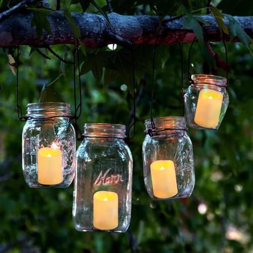 The Decor Affair Set of 36 Battery-Operated Flickering Votive Candles - 1.5" x 2" Flameless Tea Lights for Wedding, Pumpkin Light, and Unique Christmas Home Decoration.