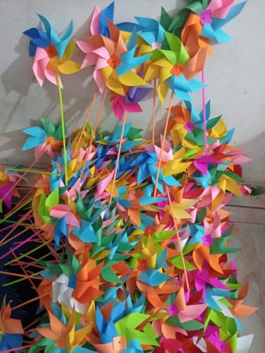 8inch Wheel Paper Pinwheel Muliti colourset of 5