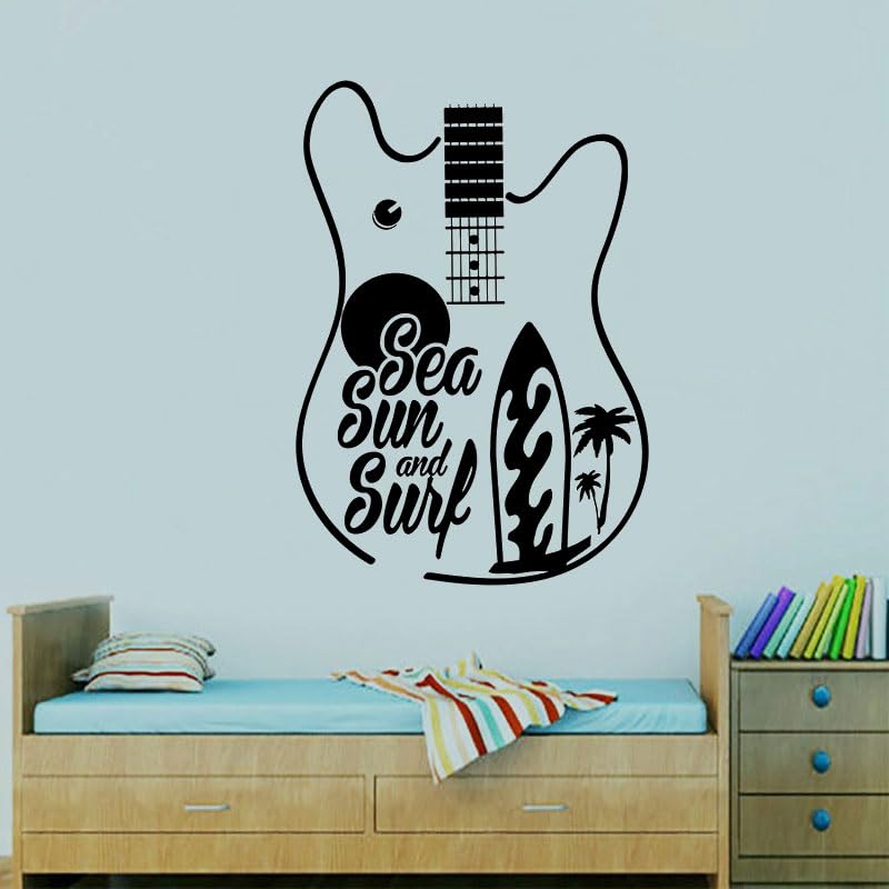 GADGETS WRAP Wall Decal Vinyl Sticker Guitar Skateboard Beach for Office Home Wall Decoration