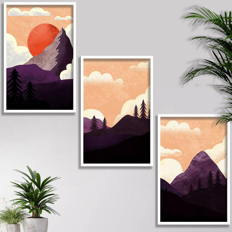 SAF paintings Set of 3 Modern Boho Art Wall Painting For Home And Office ol-COMBO-2223-K3