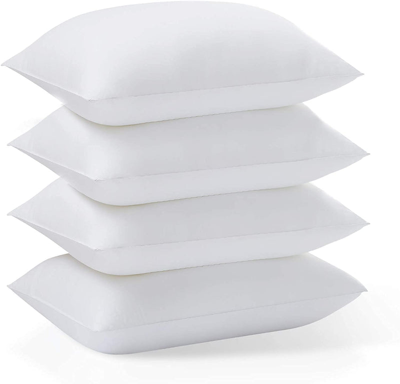 HB MSALA Satin Stripes Microfiber Pillows in White Color Set of 4 Pic(16''× 26'')