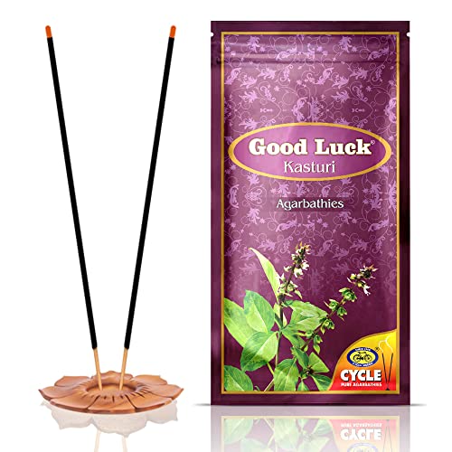 Cycle Pure Agarbatti Combo Pack | Pack of 5 | Good Luck Kewda, Kasturi, Champa, Rose, Mogra | Floral Natural Incense for Puja, Meditation, Freshness, Happy Vibes