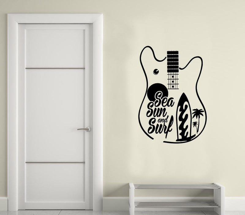 GADGETS WRAP Wall Decal Vinyl Sticker Guitar Skateboard Beach for Office Home Wall Decoration