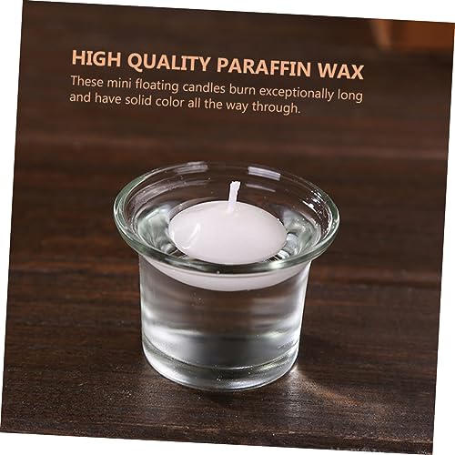 Zerodeko 24pcs Smokeless Candle Flower Candles Candle Unscented Candles Tealight Candle Nativity Ornaments Mini Paraffin Disc White