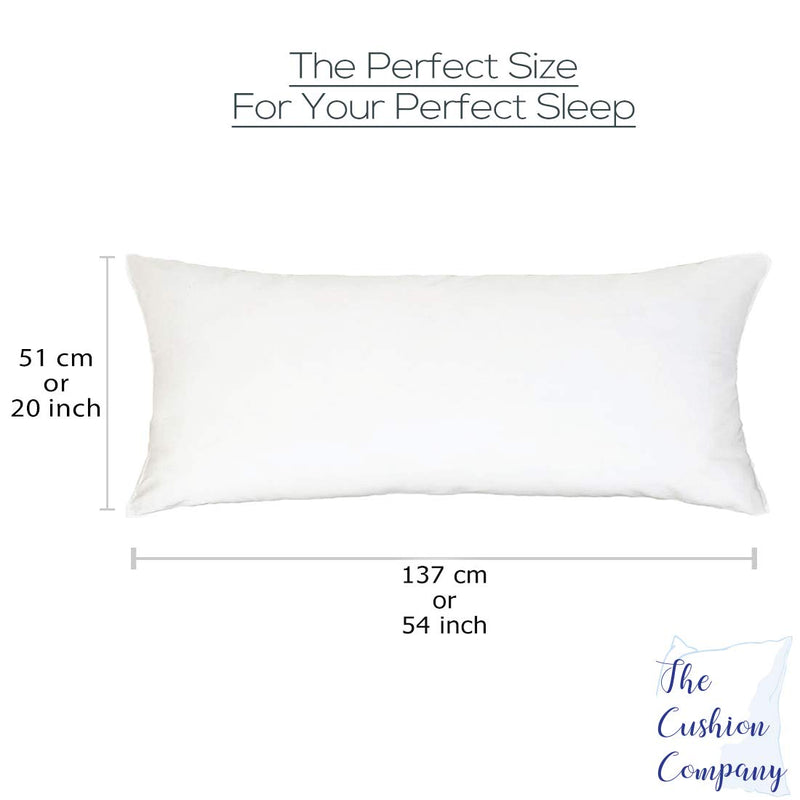 The Cushion Company TCC Microfiber Body Pillow for Side Sleepers, 20x54 inch, White, Polycotton & Microfiber, Pack of 1