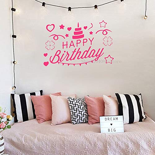 GADGETS WRAP Vinyl Decal Sticker Funny Happy Birthday Wall Stickers (Item Finish Size : 22cm x 34cm)