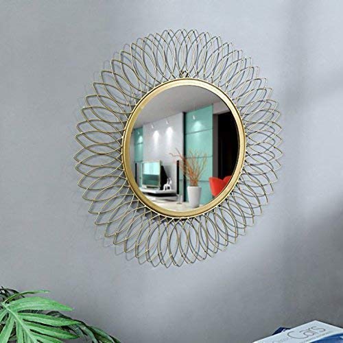 Siabak Creativo Wall Mirror Metal Modern Design & Handmade Mirror Waterproof Durable Wall Mirror for Home Office & Bathroom