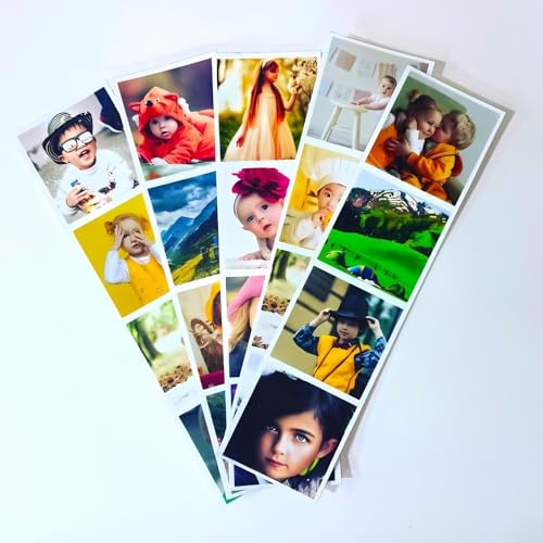 Brandian 24 Customised Photo Strip Prints Capture Memories Personalized Photo Prints to Cherish Add Text & Emoji Gift Multicolour 8 X 3 Inches (Pack of 8 Photo Strips)