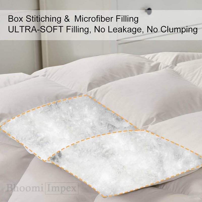 Comforter Single Bed - All Season/AC/Summer Solid Single Bed Comforter Blanket | Dohar | Duvets |Ultra Soft & Light Weight - (200 GSM, Ivory)