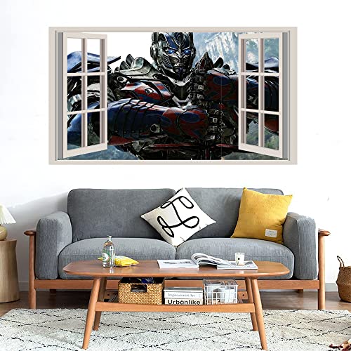 GADGETS WRAP Printed Wall Decal Sticker Fake Window Style Decal (90cm x 50cm) - Robot Killed