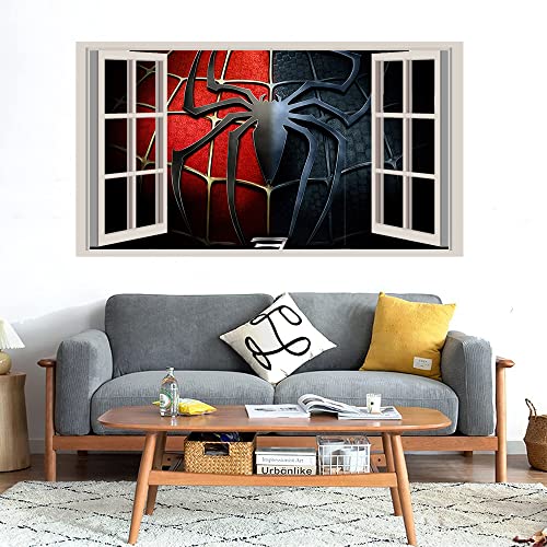 GADGETS WRAP Printed Wall Decal Sticker Fake Window Style Decal (90cm x 50cm) - SpiderMan3 Logo HD Wallpaper