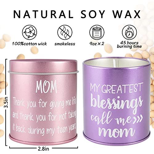 9oz Scented Candle,Gifts for Mom, Gift Lavender&Peony Cherry Blossom Candles-Best Birthday Gifts, Thanksgiving Gifts, from Sons and Daughters,2 Packs