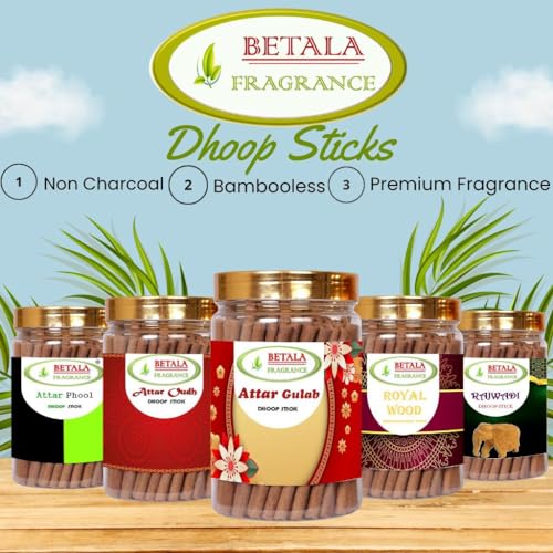 Betala Fragrance Lavender Flavour Dhoop Sticks, Pack of 200 g Dhup Stick with Holder Stand (200 Gm)