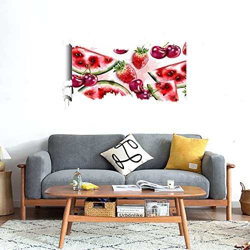 GADGETS WRAP Printed Wall Decal Sticker Scratched Paper Style Wall Decal (90cm x 50cm) - Fruits