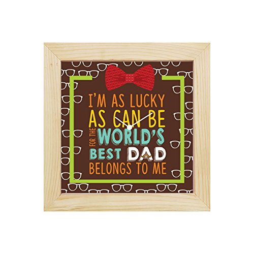 TheYaYaCafe Yaya Cafe Worlds Best Dad Belongs to Me Desk Clock for Dad - 6x6 inches