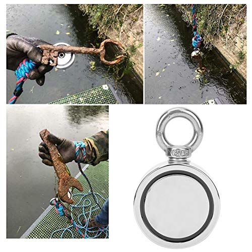 Ubersweet® Lifting Magnet Ring, Waterproof Magnetic Salvage Ring Portable Powerful for Magnet Fishing for Hanging for Lifting(LNM48-3)