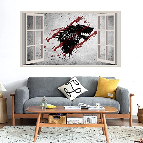 GADGETS WRAP Printed Wall Decal Sticker Fake Window Style Decal (90cm x 50cm) - no Spoilers The Game of Throne