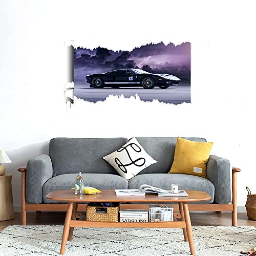 GADGETS WRAP Printed Wall Decal Sticker Scratched Paper Style Wall Decal (90cm x 50cm) - Super Fast Car