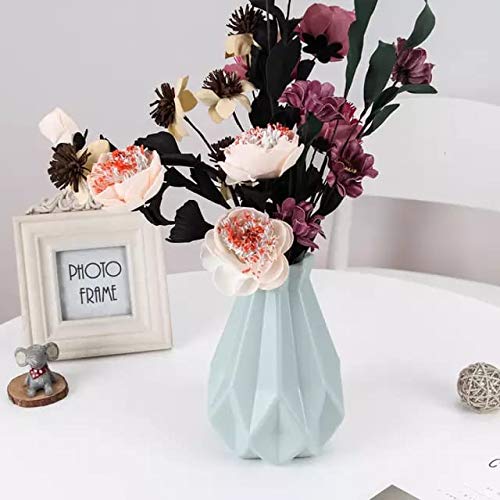 D MARK® Unbreakable Plastic Flower Vase Simulation Glaze Plastic Vases for Home Decor Very Light Weight (Plastic, Multicolour)