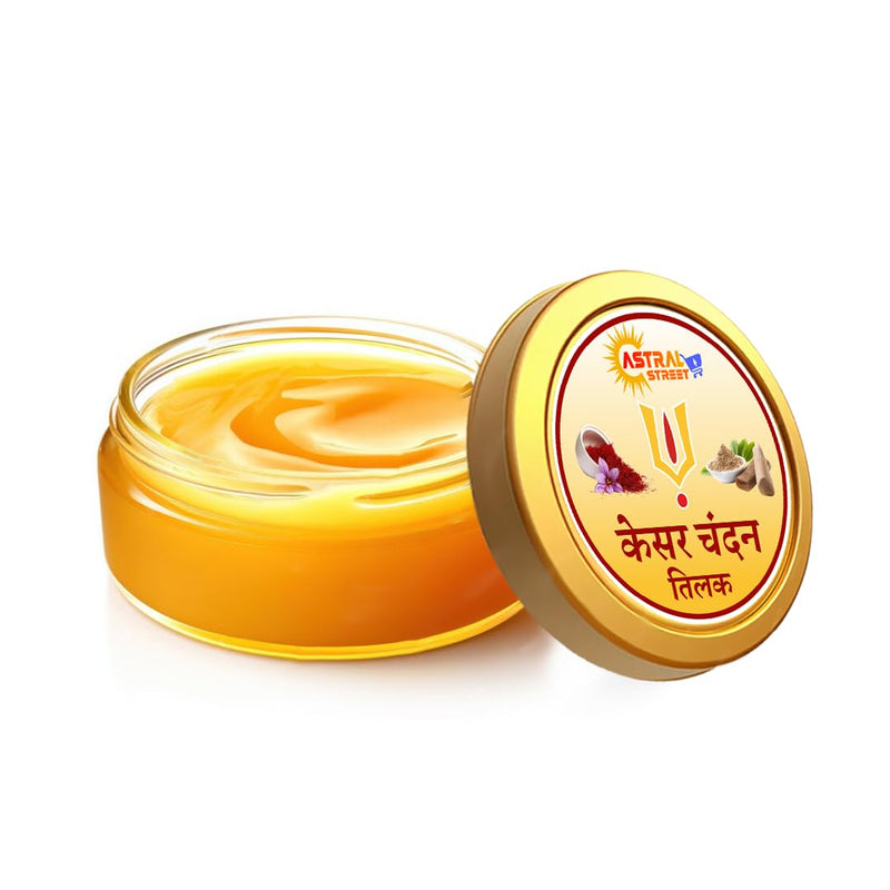 Astral Street Chandan Kesar Tika (Tilak) Made with Real & Pure Chandan Kesar Prepared with Spitual Mantra