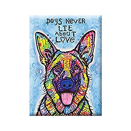 Dean Russo Dogs Never Lie German Shepherd Magnet