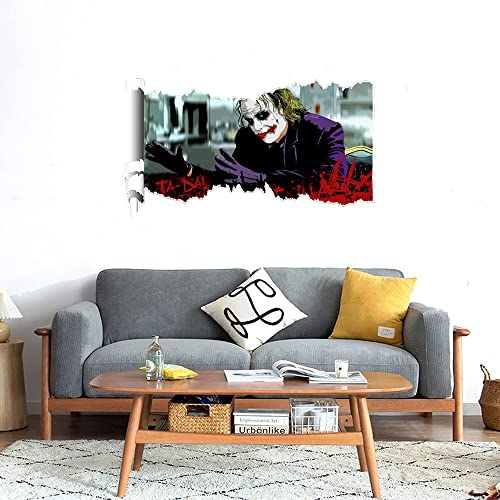 GADGETS WRAP Printed Wall Decal Sticker Scratched Paper Style Wall Decal (90cm x 50cm) - Evil Joker