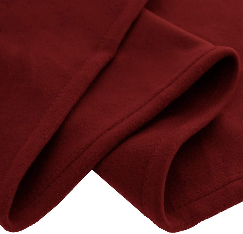 IVAZA New Glacial Microfiber All Season Polar Soft Warm Fleece Blanket for Home (Double Bed 90x90 Inches Set of 1 Maroon)