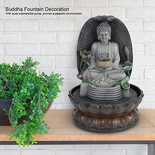 Ubersweet® Tabletop FountainUnique Creative Buddha Statue LED Lighted Tabletop Fountain Small Interior Water Feature with Calming and Relaxing Water Soundfor Home and Office(Pink)'