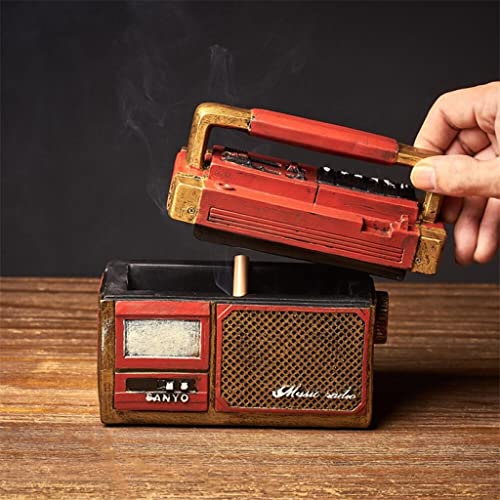 CLUB BOLLYWOOD Retro Industrial Style Milk Tea Shop Desktop Personality with Cover Ashtray Rectangle Red|Home & Garden | Home Dcor | Figurines|1 Piece Ashtrays.