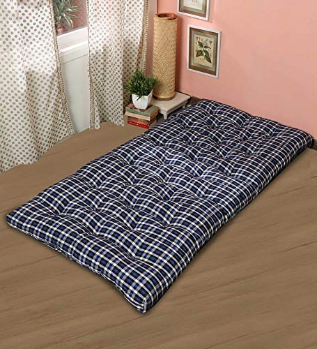 IRA Furniture Single Cotton Mattress 72 X36 X 4 inches Blue