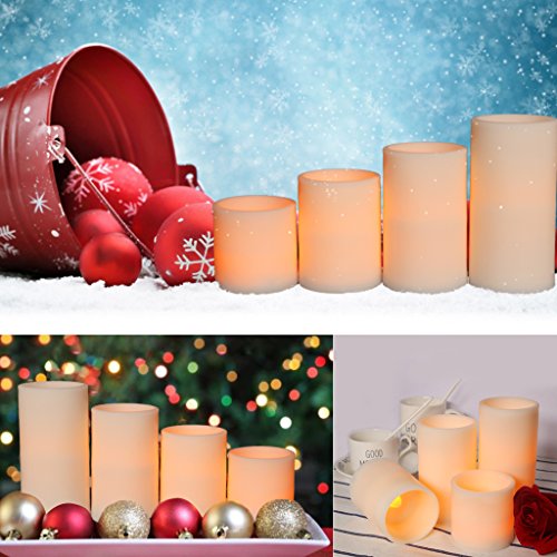 ATORSE® Set of 4 Pieces Flameless Led Candle Decorative Battery Candle for Candlelight Dinner